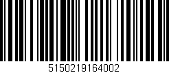 Código de barras (EAN, GTIN, SKU, ISBN): '5150219164002'