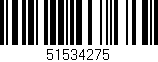 Código de barras (EAN, GTIN, SKU, ISBN): '51534275'