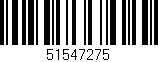Código de barras (EAN, GTIN, SKU, ISBN): '51547275'