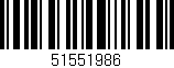Código de barras (EAN, GTIN, SKU, ISBN): '51551986'
