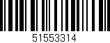 Código de barras (EAN, GTIN, SKU, ISBN): '51553314'