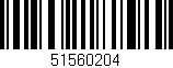 Código de barras (EAN, GTIN, SKU, ISBN): '51560204'