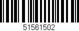Código de barras (EAN, GTIN, SKU, ISBN): '51561502'