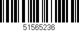 Código de barras (EAN, GTIN, SKU, ISBN): '51565236'