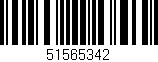 Código de barras (EAN, GTIN, SKU, ISBN): '51565342'