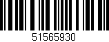 Código de barras (EAN, GTIN, SKU, ISBN): '51565930'