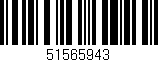 Código de barras (EAN, GTIN, SKU, ISBN): '51565943'