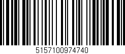 Código de barras (EAN, GTIN, SKU, ISBN): '5157100974740'
