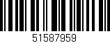Código de barras (EAN, GTIN, SKU, ISBN): '51587959'