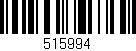 Código de barras (EAN, GTIN, SKU, ISBN): '515994'