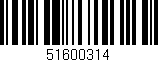 Código de barras (EAN, GTIN, SKU, ISBN): '51600314'