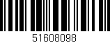 Código de barras (EAN, GTIN, SKU, ISBN): '51608098'