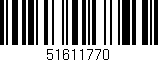 Código de barras (EAN, GTIN, SKU, ISBN): '51611770'
