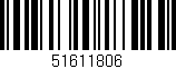 Código de barras (EAN, GTIN, SKU, ISBN): '51611806'