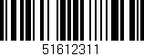 Código de barras (EAN, GTIN, SKU, ISBN): '51612311'