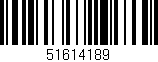 Código de barras (EAN, GTIN, SKU, ISBN): '51614189'