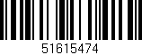 Código de barras (EAN, GTIN, SKU, ISBN): '51615474'