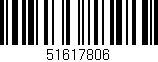 Código de barras (EAN, GTIN, SKU, ISBN): '51617806'