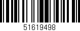 Código de barras (EAN, GTIN, SKU, ISBN): '51619498'