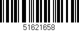 Código de barras (EAN, GTIN, SKU, ISBN): '51621658'