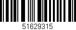 Código de barras (EAN, GTIN, SKU, ISBN): '51629315'