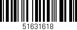 Código de barras (EAN, GTIN, SKU, ISBN): '51631618'