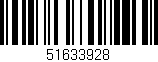 Código de barras (EAN, GTIN, SKU, ISBN): '51633928'