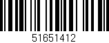 Código de barras (EAN, GTIN, SKU, ISBN): '51651412'