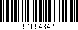 Código de barras (EAN, GTIN, SKU, ISBN): '51654342'