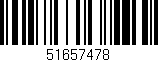 Código de barras (EAN, GTIN, SKU, ISBN): '51657478'
