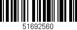 Código de barras (EAN, GTIN, SKU, ISBN): '51692560'