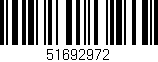 Código de barras (EAN, GTIN, SKU, ISBN): '51692972'