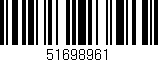 Código de barras (EAN, GTIN, SKU, ISBN): '51698961'