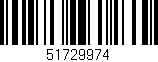 Código de barras (EAN, GTIN, SKU, ISBN): '51729974'