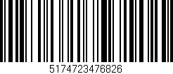 Código de barras (EAN, GTIN, SKU, ISBN): '5174723476826'