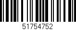 Código de barras (EAN, GTIN, SKU, ISBN): '51754752'