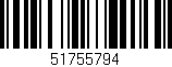 Código de barras (EAN, GTIN, SKU, ISBN): '51755794'