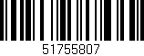 Código de barras (EAN, GTIN, SKU, ISBN): '51755807'