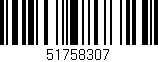 Código de barras (EAN, GTIN, SKU, ISBN): '51758307'