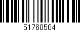 Código de barras (EAN, GTIN, SKU, ISBN): '51760504'