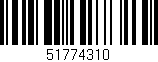 Código de barras (EAN, GTIN, SKU, ISBN): '51774310'