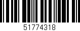 Código de barras (EAN, GTIN, SKU, ISBN): '51774318'