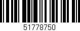 Código de barras (EAN, GTIN, SKU, ISBN): '51778750'