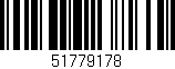 Código de barras (EAN, GTIN, SKU, ISBN): '51779178'