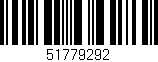 Código de barras (EAN, GTIN, SKU, ISBN): '51779292'
