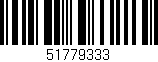 Código de barras (EAN, GTIN, SKU, ISBN): '51779333'