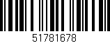 Código de barras (EAN, GTIN, SKU, ISBN): '51781678'