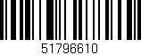 Código de barras (EAN, GTIN, SKU, ISBN): '51796610'