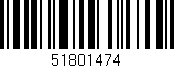Código de barras (EAN, GTIN, SKU, ISBN): '51801474'