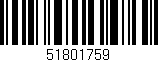 Código de barras (EAN, GTIN, SKU, ISBN): '51801759'